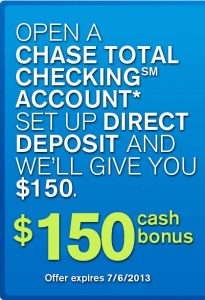 Chase Checking $150