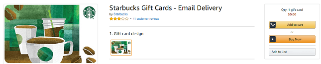 starbucks gift card balance