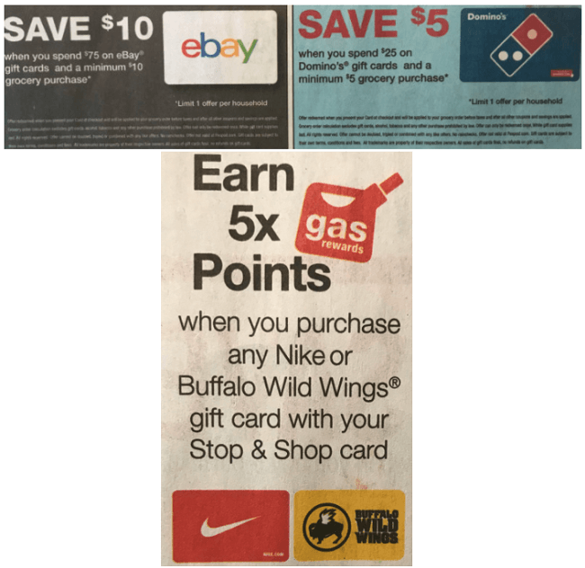 Stop & Shop, Giant, Martin’s Gift Card Promotion Save 10