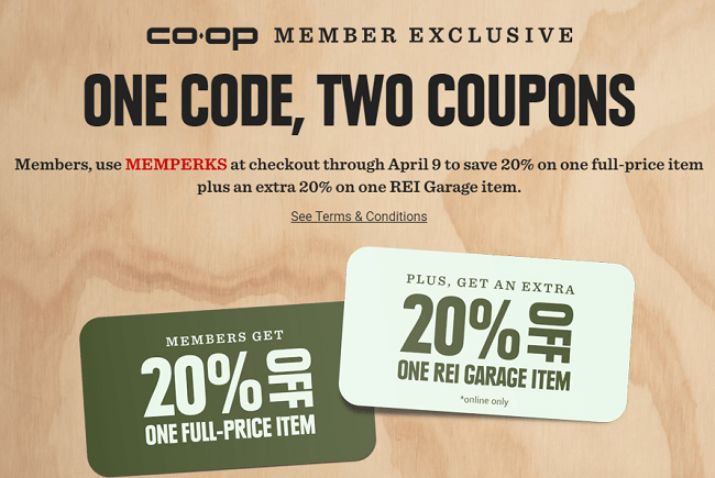 Rei member coupon fall 2018