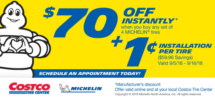 costco tire michelin promo code