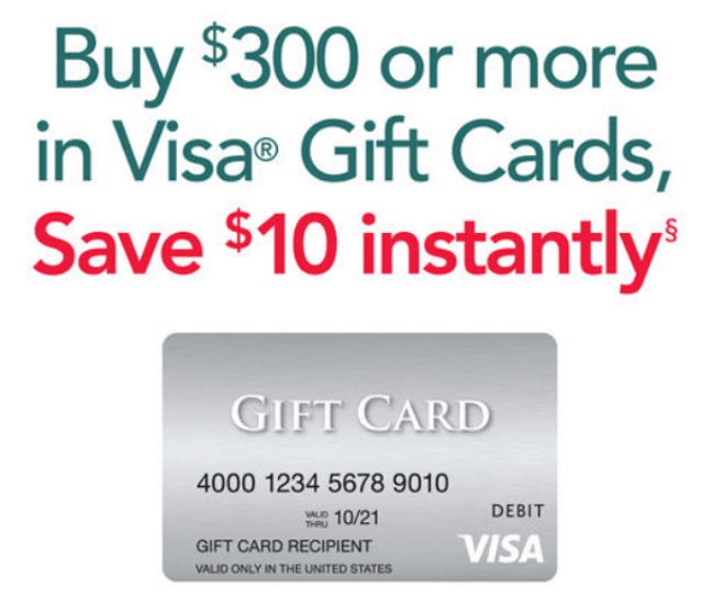 OfficeMax/Office Depot Visa Gift Card Promotion Save 10 with 300