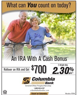 Columbia Bank IRA Bonus