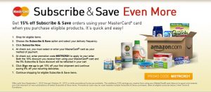 Amazon Shop and Save 15%