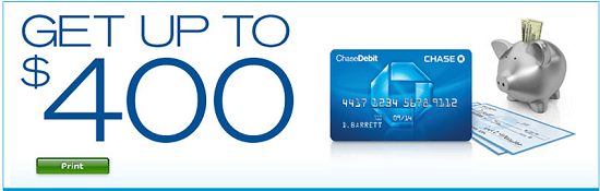 Chase $400 Coupon Bonus Code