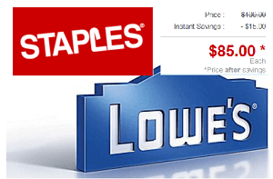 Staples Lowes Gift Card