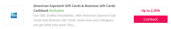 TopCashBack Amex CashBack