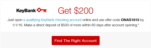 New KeyBank $200 Bonus
