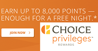 Choice Privileges Free 8,000 Sign Up Points