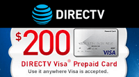 DIRECTV $200 VISA Prepaid Gift Card Bonus