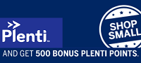 Plenti 500 Bonus Points with Shop Smal