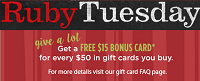 Ruby Tuesday Gift Cards