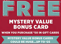 Applebee’s Free Mystery Bonus Card Promotion