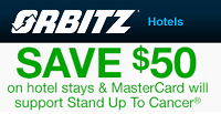 Orbitz MasterCard 50 Off 100 Hotel Stay