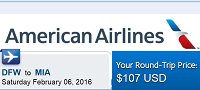 American Airlines Cheap Non-stop Roundtrip Flights