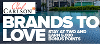 Club Carlson Free 5k Bonus Gold Points Brands to Love Promotion