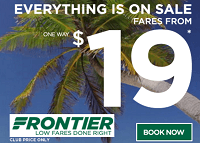 Frontier Discount Den Members: $19 One-Way Sale