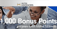 Hilton HHonors Corporate Travelers 1,000 Bonus Points