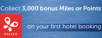 Kaligo Free 3,000 Bonus Miles Points