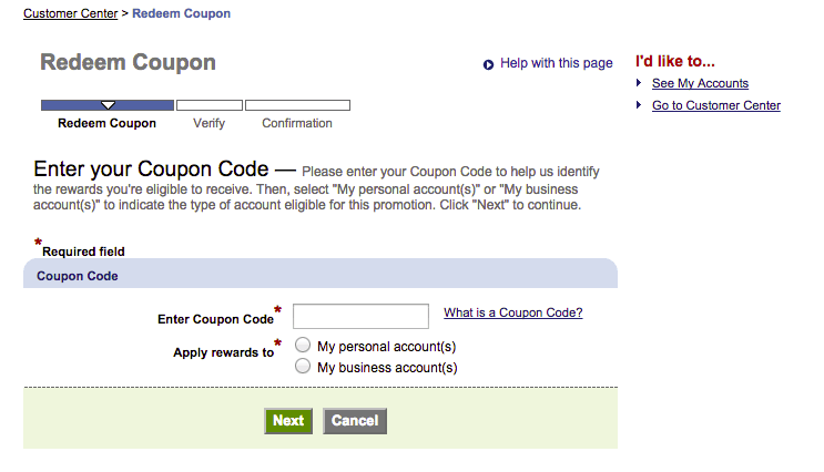 Redeem Chase Coupon Online 3