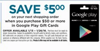 Tom Thumb Buy $50 Google Play Gift Cards 