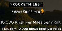 Rocketmiles Singapore Airlines KrisFlyer 10,000 Bonus Miles