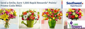 Southwest 1800flowers.com 1,750 Rapid Rewards Bonus