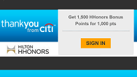 Citi 50% Transfer Bonus Hilton HHonors Points