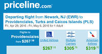 Priceline Non-Stop Round Trip Flights Newark to Turks and Caicos Islands