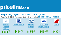 Priceline Nonstop Round-trip Fares From New York to Moscow, Russia