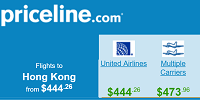 Priceline Round Trip Flights to Hong Kong, HK