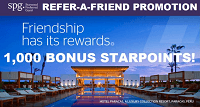 Starwood Preferred Guest Refer-A-Friend 1,000 Starpoints Bonus Promotion