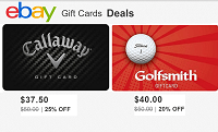 Ebay Discounted $50 Golf Store Gift Cards Promotion