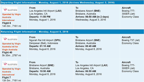 Priceline Round Trip Flights Departing Los Angeles to Bali