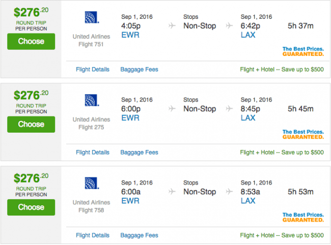 flights to new jersey from lax