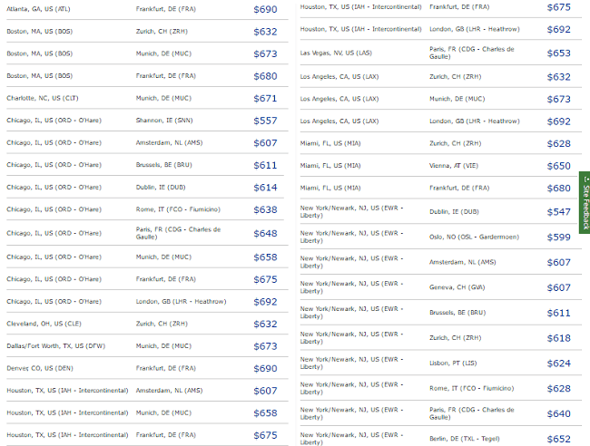 United 3 Day FLights