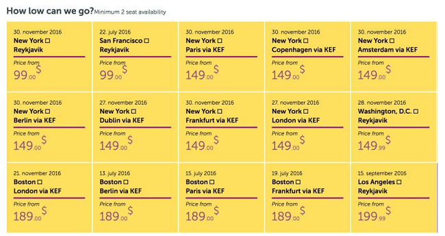 Wow Air Europe Flights