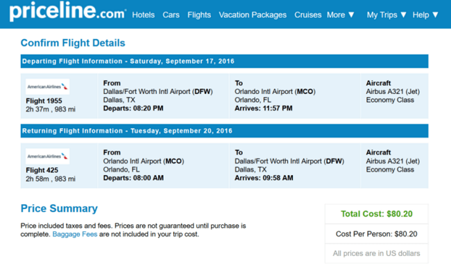 Dallas to Orlando