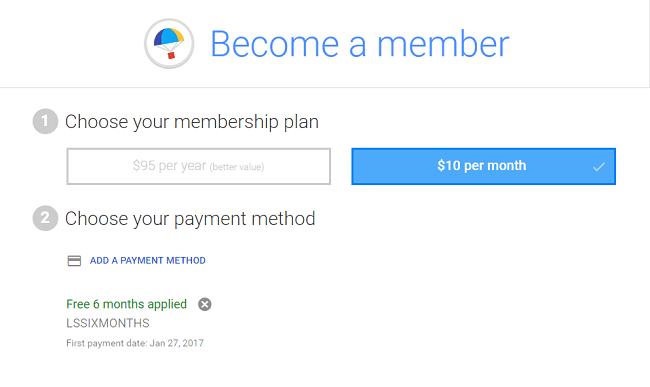 Google Express 6 month membership