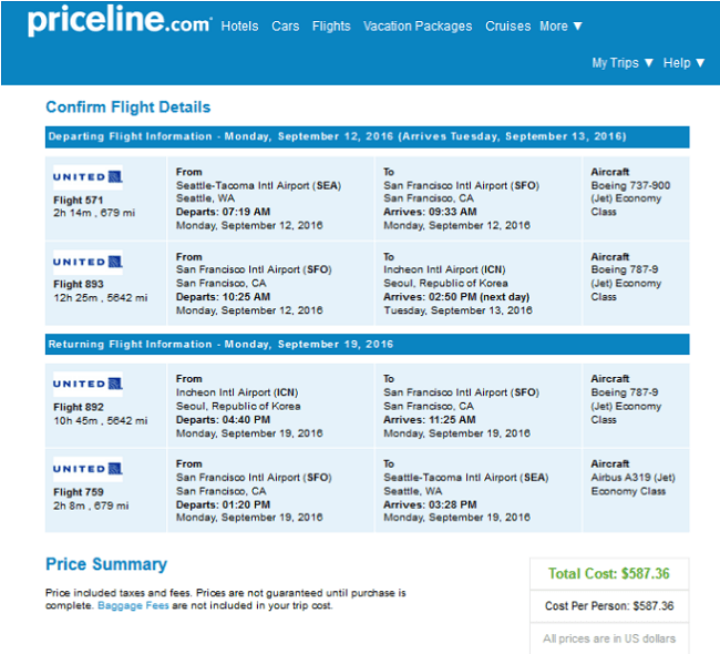 Seattle To Seoul