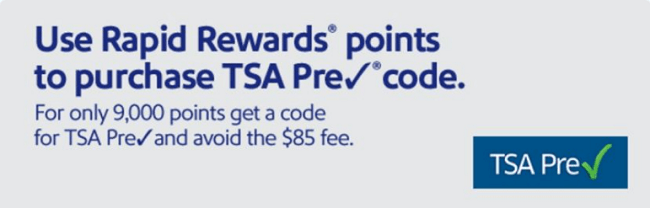 TSA Pre Check Rapid Rewards