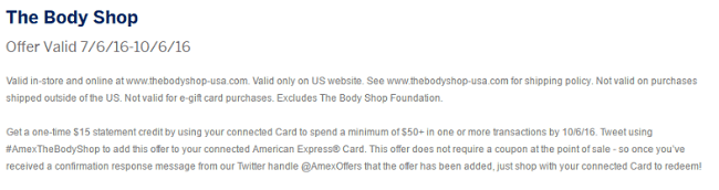 The Body Shop Promotion