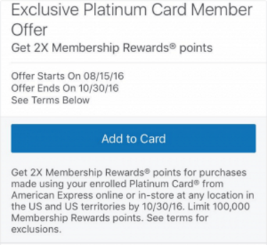 Amex 2X MR Points