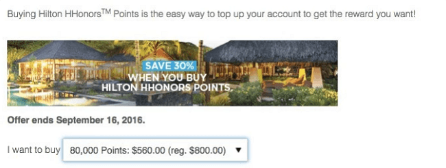 Hilton HHonors 50 Off Points