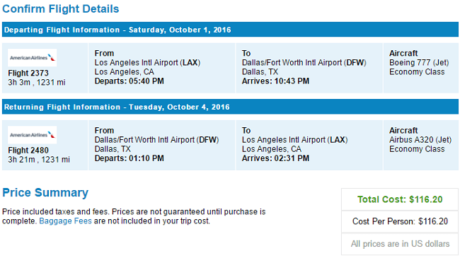 LAX - DFW