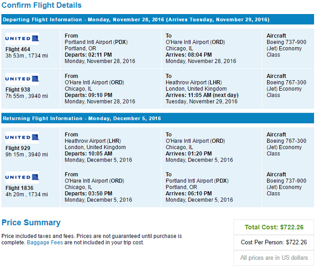 PDX - LHR