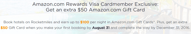 Rocketmiles 50 Amazon Gift Card