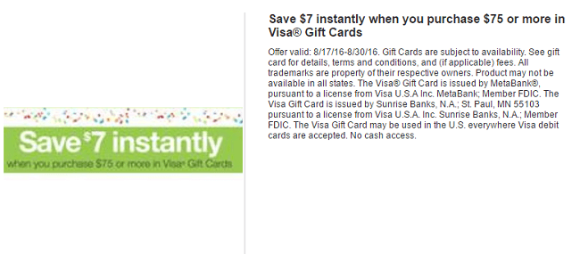 Shaws Visa Gift Card Promotion