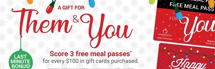 Souplantation Free Meal Pass Promotion