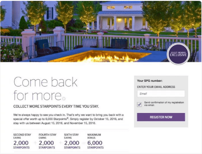 Starwood Targeted OFfer 6000